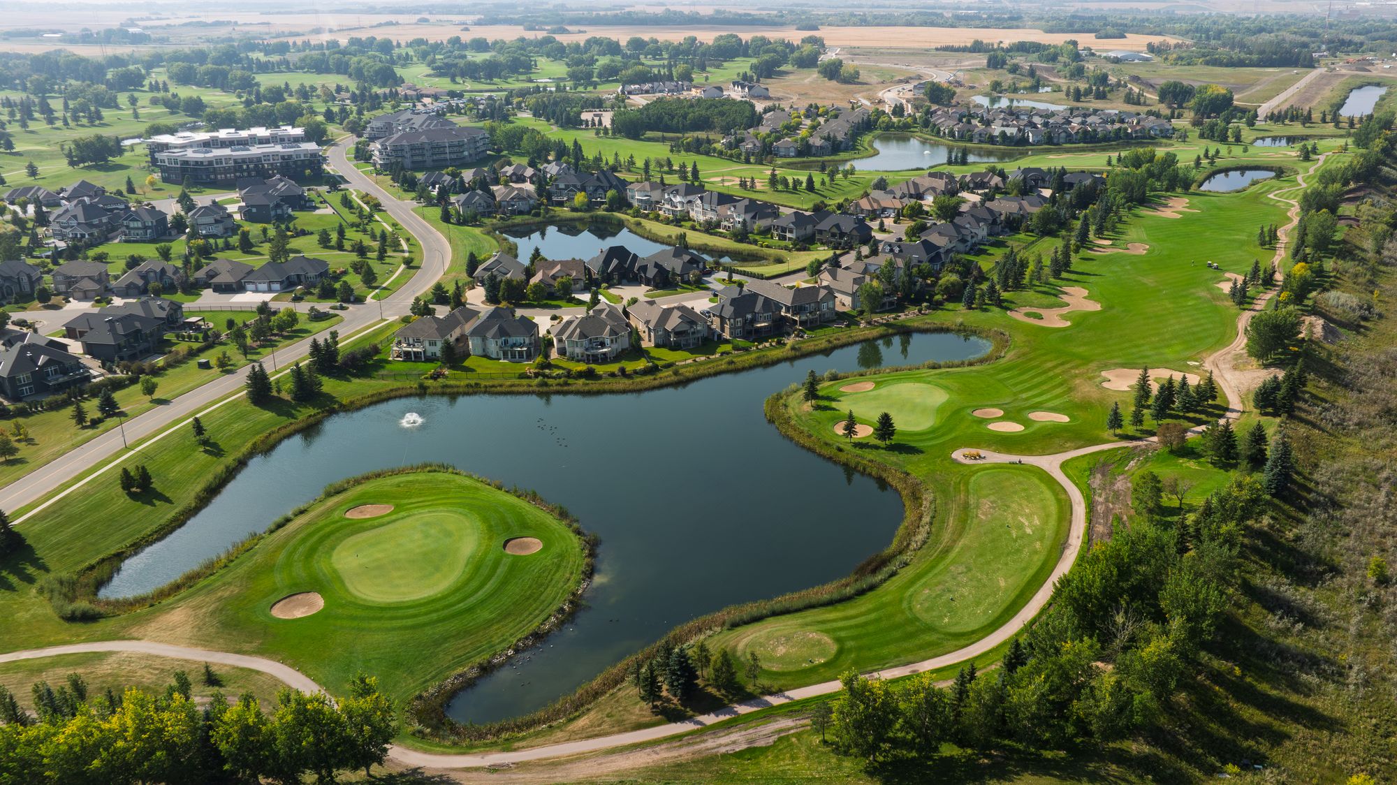 Aerial view of Wentworth at The Willows
