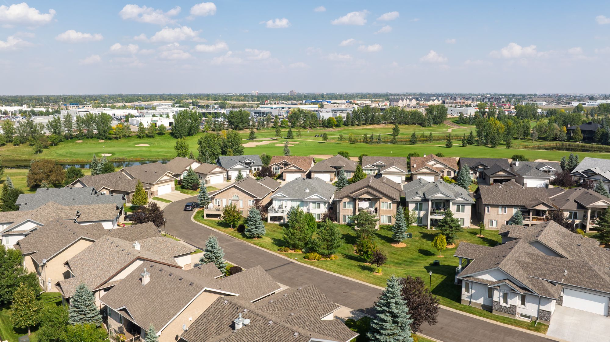 Aerial view of Wentworth at The Willows